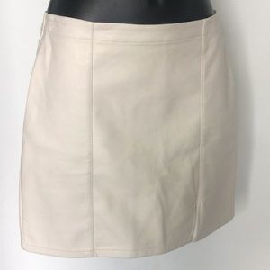 White forever 21 mini leather skirt